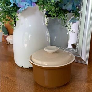 MINI LIDDED IRONSTONE BAKER, CINNAMON PATTERN